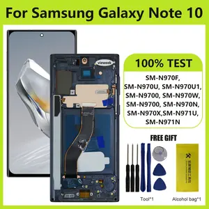 Bilashmart AMOLED Display Samsung Galaxy Note 10 N970F N970 N9700 LCD With Frame Touch Screen Digitizer Assembly Replacement
