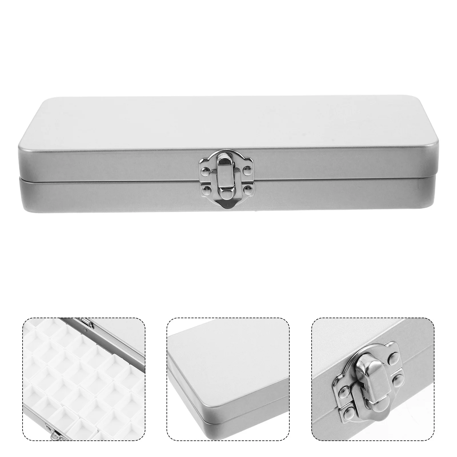 

Empty Watercolor Palette 48-Grid Portable Watercolor Palette Box with Airtight Lid Compact Design Travel Outdoor Painting
