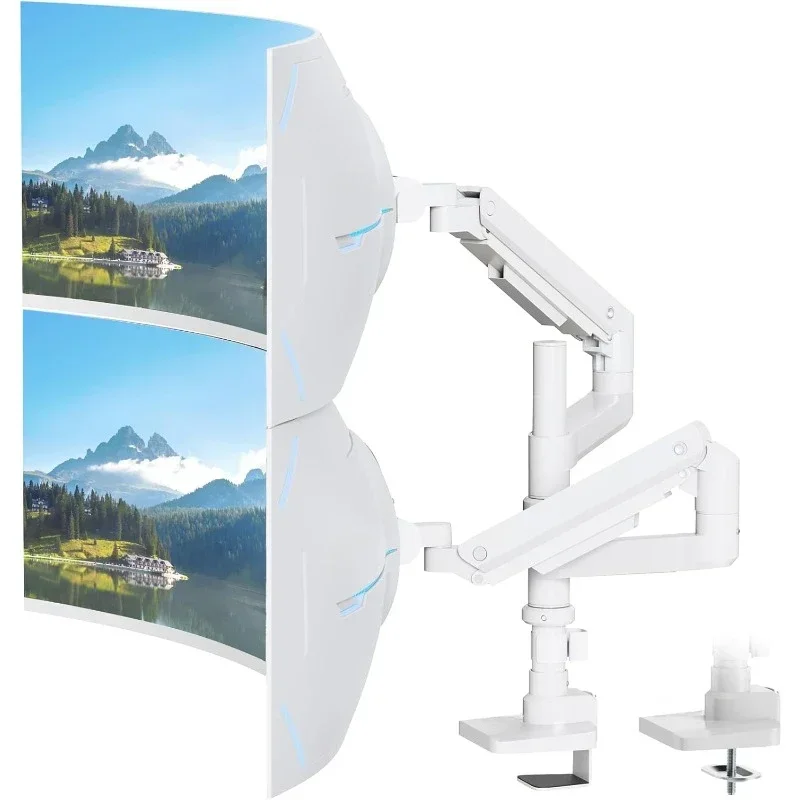 

Quality AssuranceFast Shipping.17-49”Premium Aluminum Heavy Duty Dual Monitor Arm for , Full Motion Dual Vertical Monitor Mount,