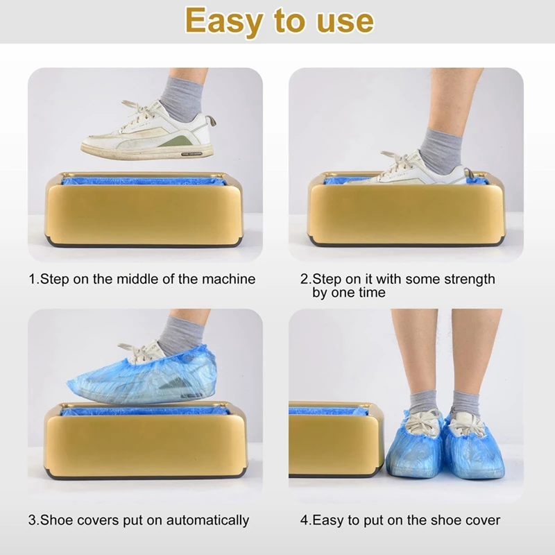 Shoe Cover Machine Automatic Shoe Cover Dispenser 200 Pieces Disposable Plastic Shoe Covers For Home, Office