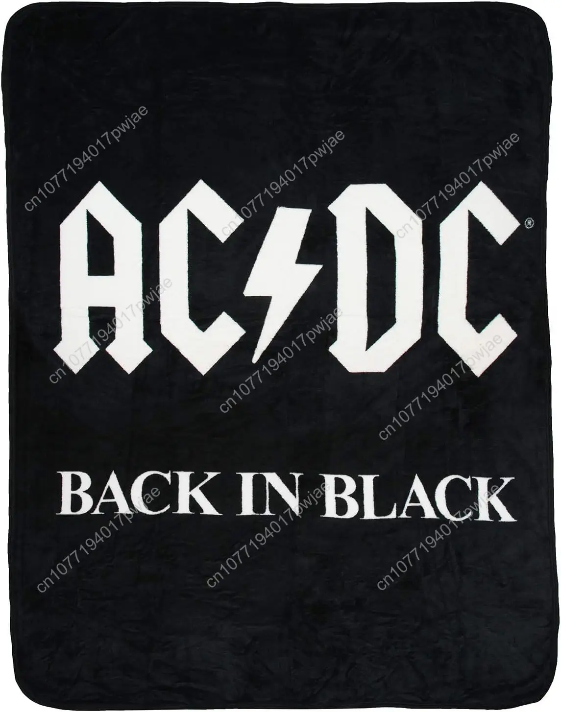 

AC/DC Blanket Back in Black Super Soft and Cuddly Fleece Plush Throw Blanket