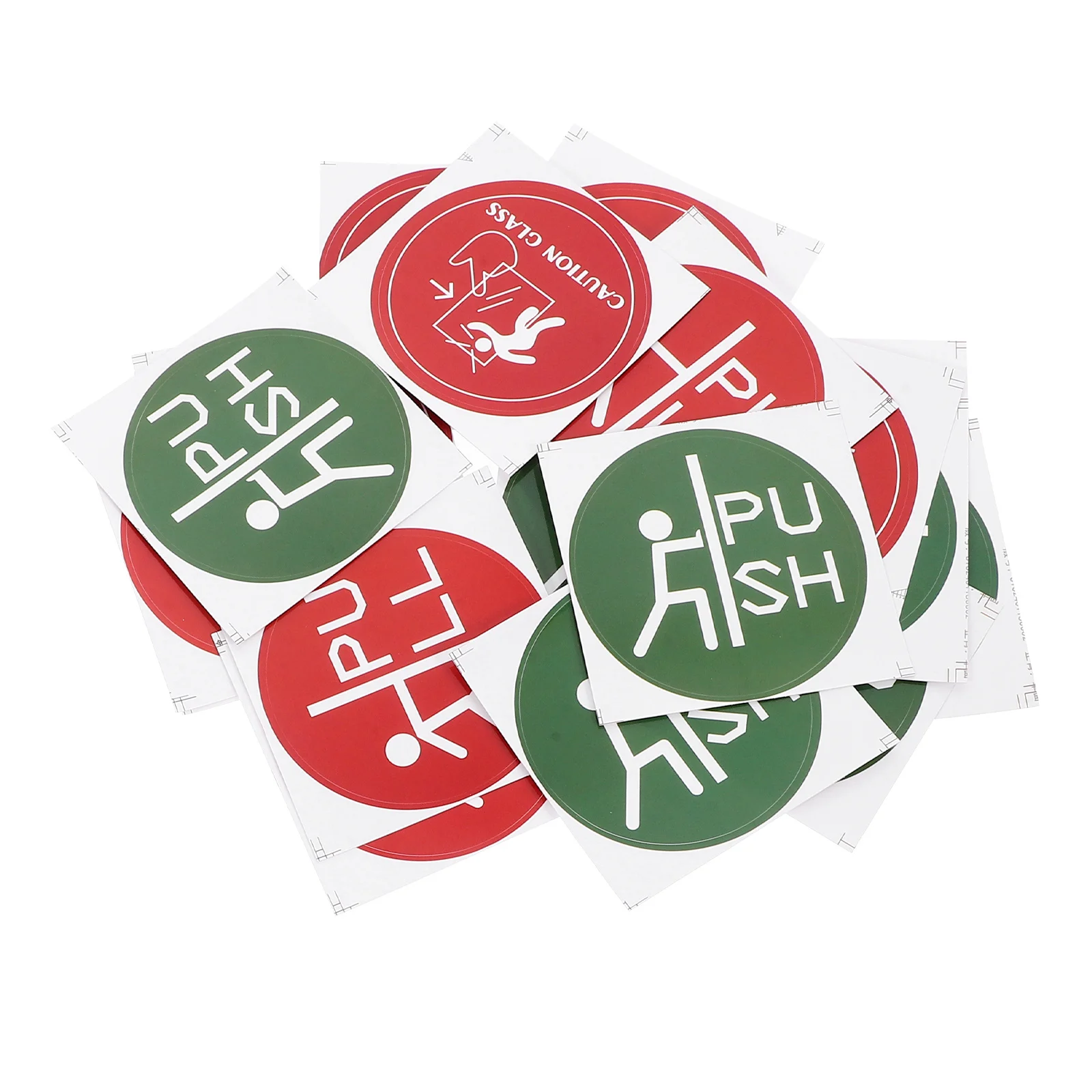 36Pcs Glass Door Safety Stickers Caution Push Labels Office Store Instructional Decals Warning Signs Caution Glass Label