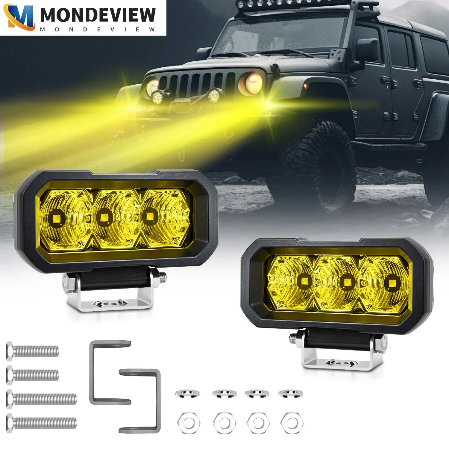 

MONDEVIEW E23 5-inch high-power high brightness work light 6000K 360W 56000LM car driving light