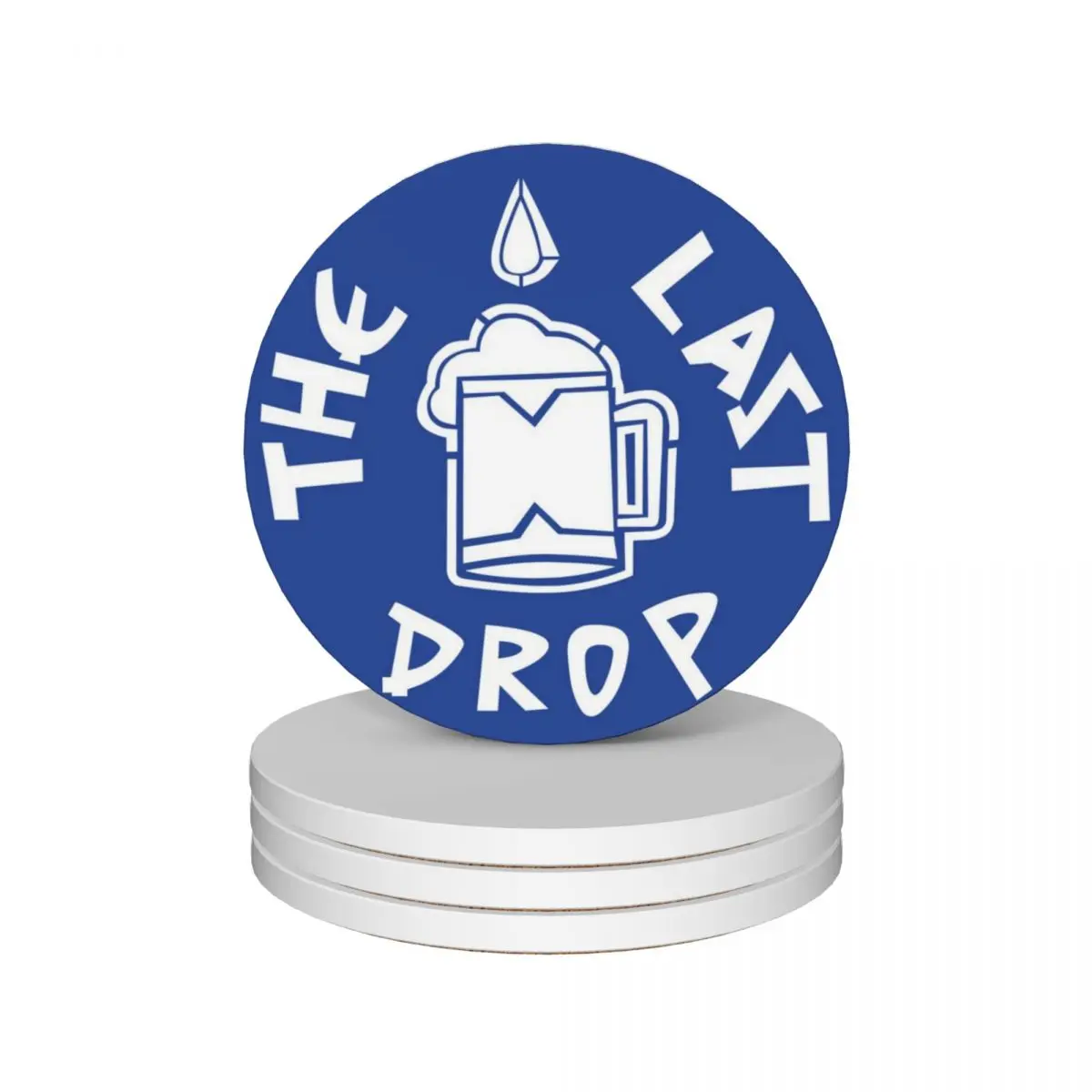 

The Last Drop (Blue BG) Ceramic Coasters (Set of 4) Tea cups for coffee mugs ceramic drink set Coasters