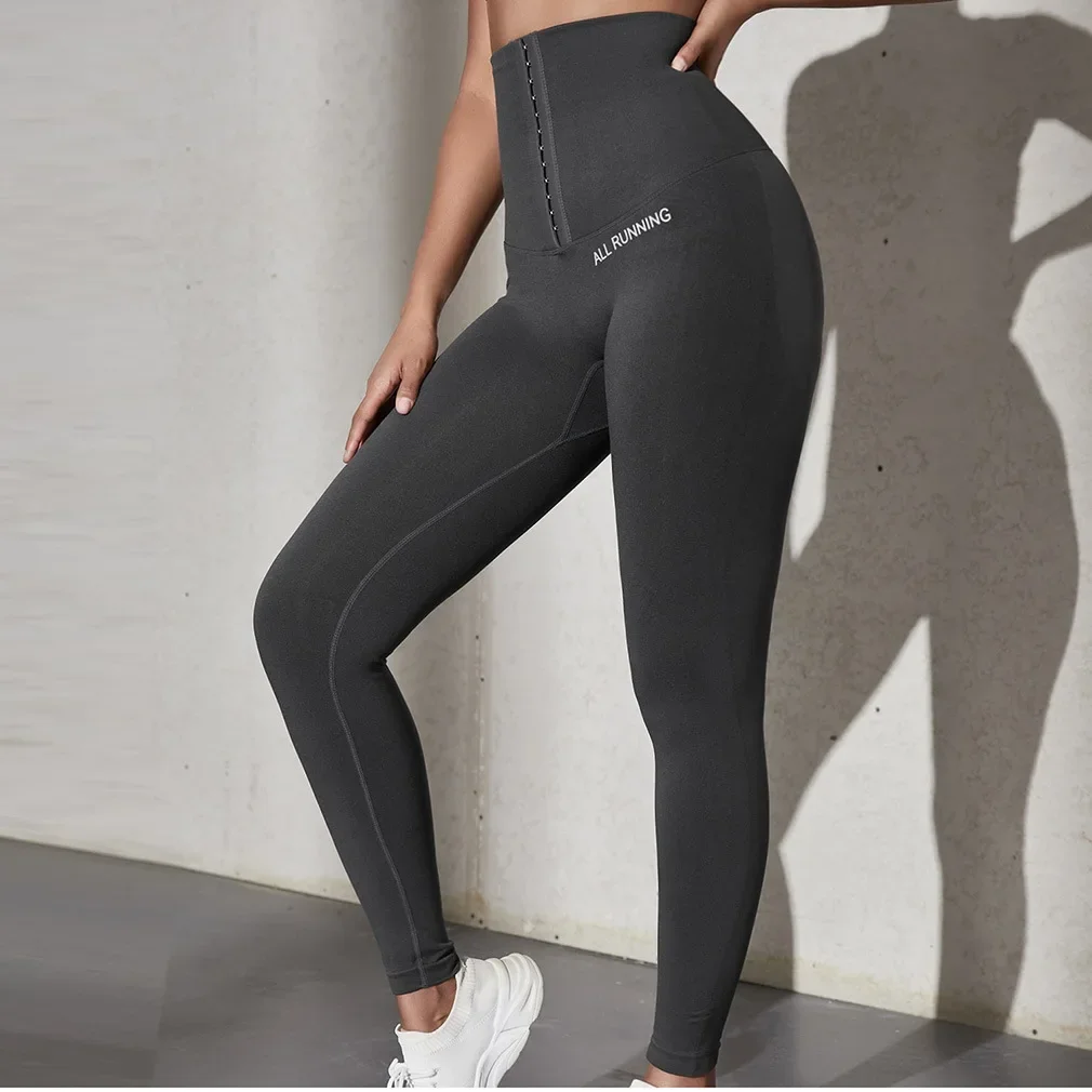 Women's Sports Pants Fitness Workout Training Leggings Woman Gym Winter Super High Waist Butt Lift Yoga Pants With Buckle Latch