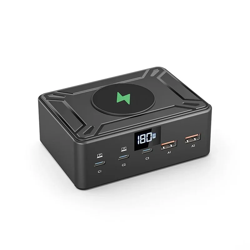 vikefon-190w-gan-充電器デジタルディスプレイデスクトップ-usb-タイプ-c-充電器-pd-100w-pps-45w-qc40-高速充電ラップトップタブレット電話用