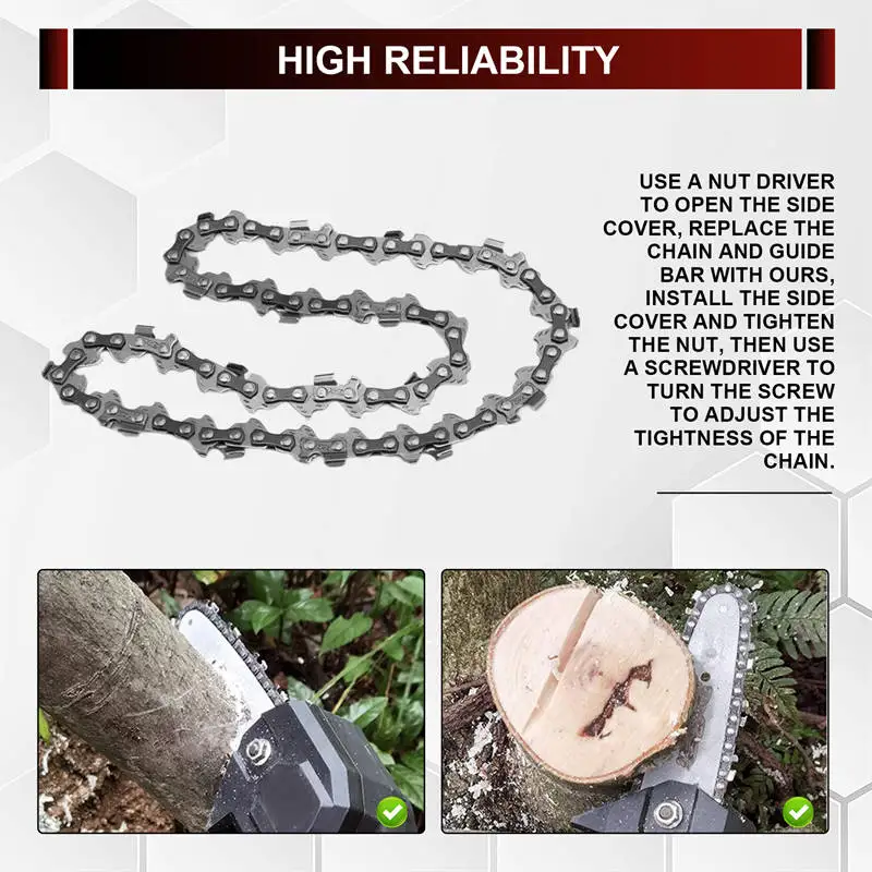 

5 шт. 6-дюймовых мини-цепей для цепных пил с 2 запасными цепями для беспроводных электрических портативных мини-пил