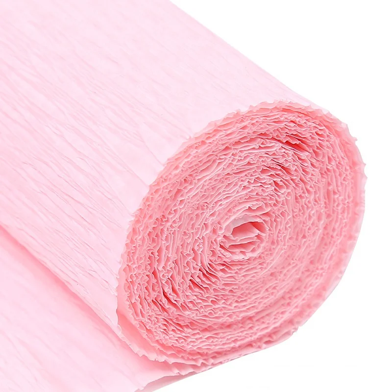 250*25cm Colored Crepe Paper Roll Origami Crinkled Crepe Paper Craft DIY Flowers Decoration Gift Wrapping Paper