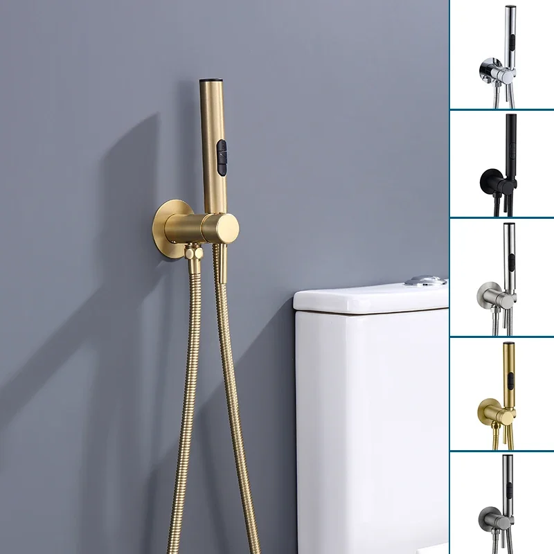 

Высокое качество смеситель для унитаза для биде из нержавеющей стали ручной распылитель для биде набор смеситель для холодной и горячей воды кран насадка для душа в ванной комнате