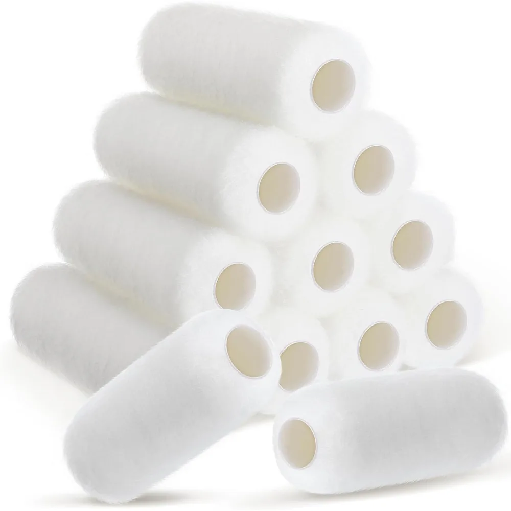 

12 Pack Nine Inch Three Quarter Nap High Capacity Lambswool Roller Covers for Textured Walls