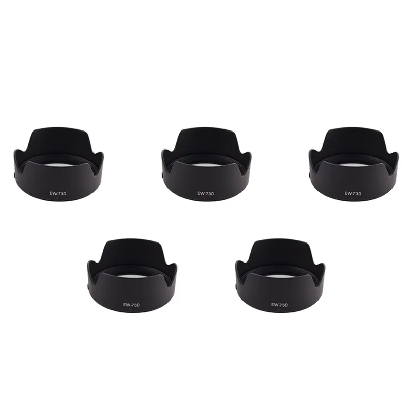 【¡Compre tarde!】5X EW-73D Cubierta protectora de sombra para parasol para Canon EF-S 18-135 mm F/3,5-5,6 IS