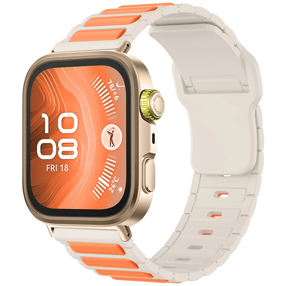 シリコン時計バンド Huawei 社時計 FIT 3 / 4 / 4 PRO スマートウォッチスポーツストラップ時計磁気バックルバンド交換用