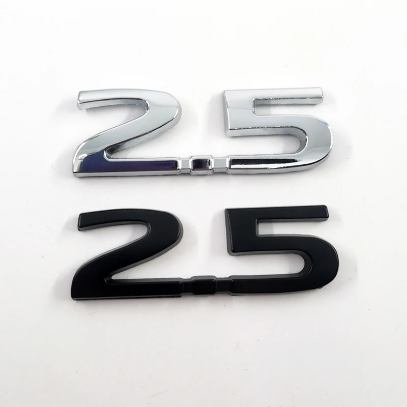 Metal 2.5 Output Number Letter Car Auto Side Rear Emblem Badge Sticker Decal Replacement For Nissan 2.5 car sticker emblem