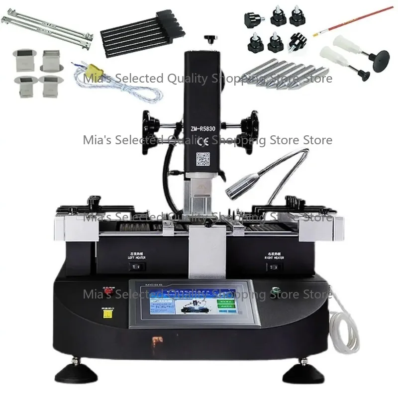 Original ZM-R5830 BGA Rework Station Hot Air 3 Heating Zones PCB Board Chips Repair System Welding Reballing Machine 4500W 220V