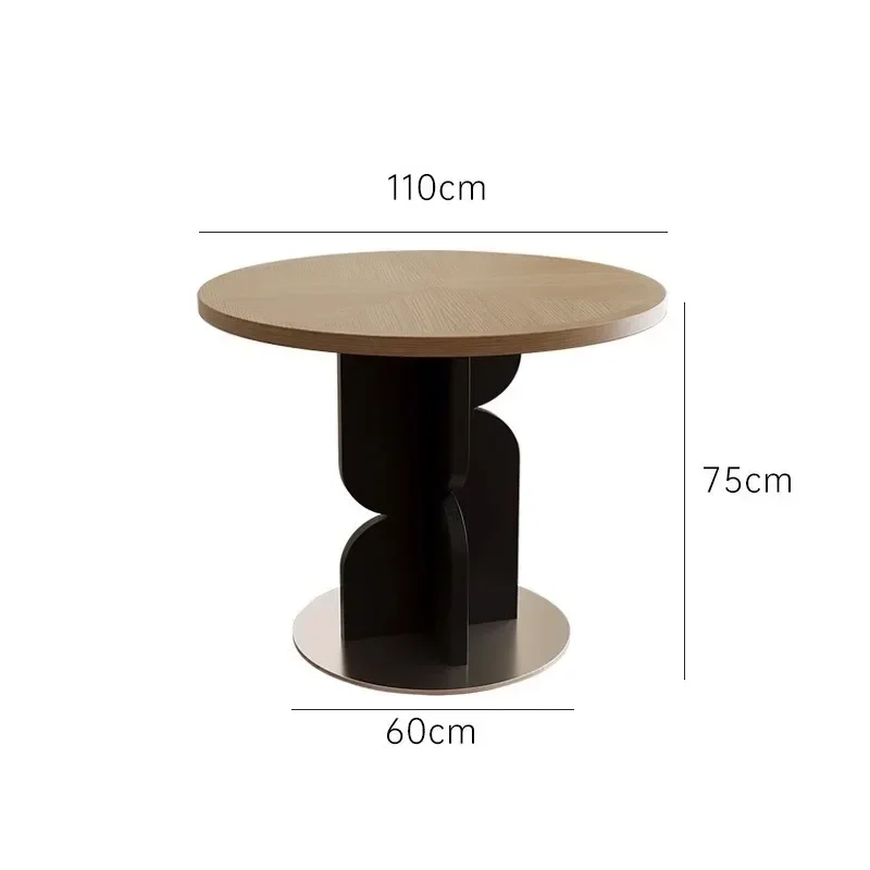 

Cookie round medium antique solid wood round dining log style small apartment round household modern