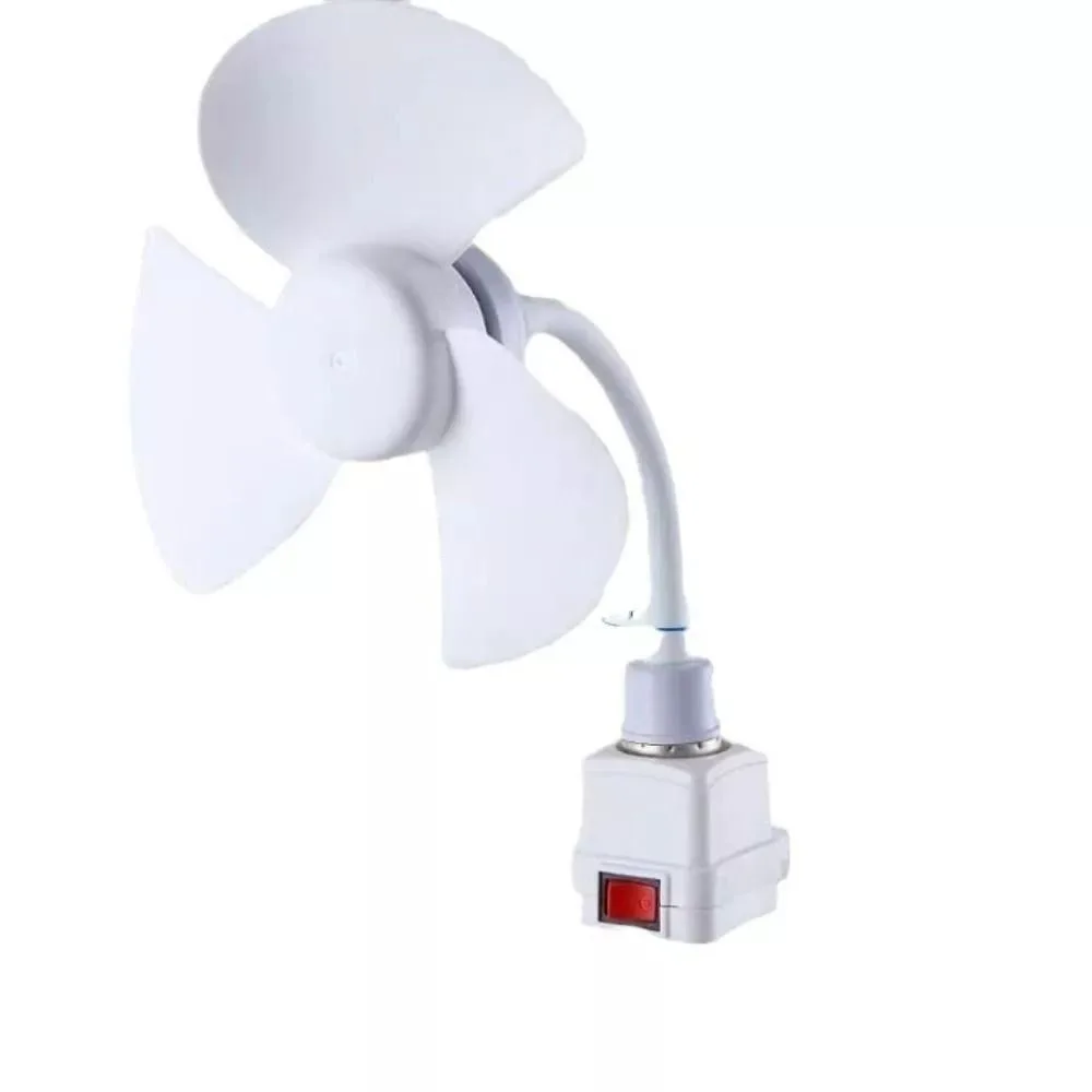 New White Socket Small Fan Plug and Play E27 Cooling Tools Dormitory Portable Small Fan