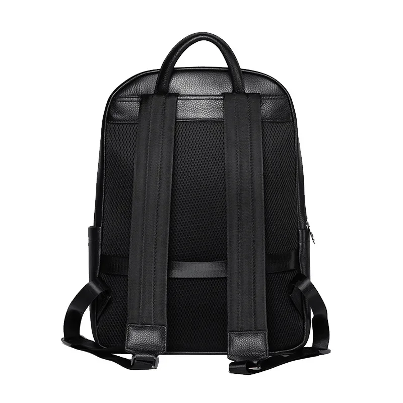 Men Genuine Leather Backpack Large Capacity Laptop Bag Business Travel Rucksack Casual Cowhide School Daypack Gift for Him