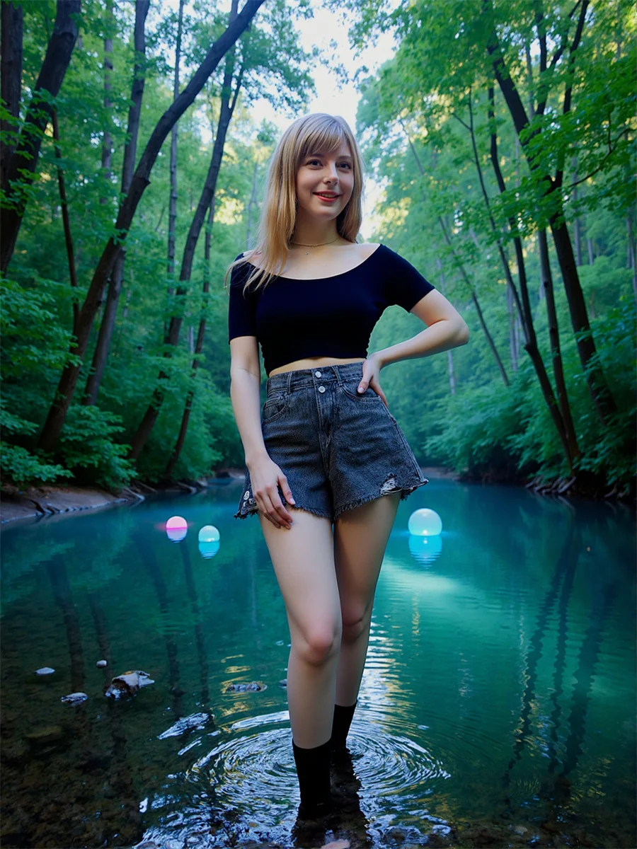 شورت نسائي عالي الخصر بحاشية خام وإبزيم قطة مريحة وأنيقة ومتعرجة وجذابة وطيات إبداعية للعطلات