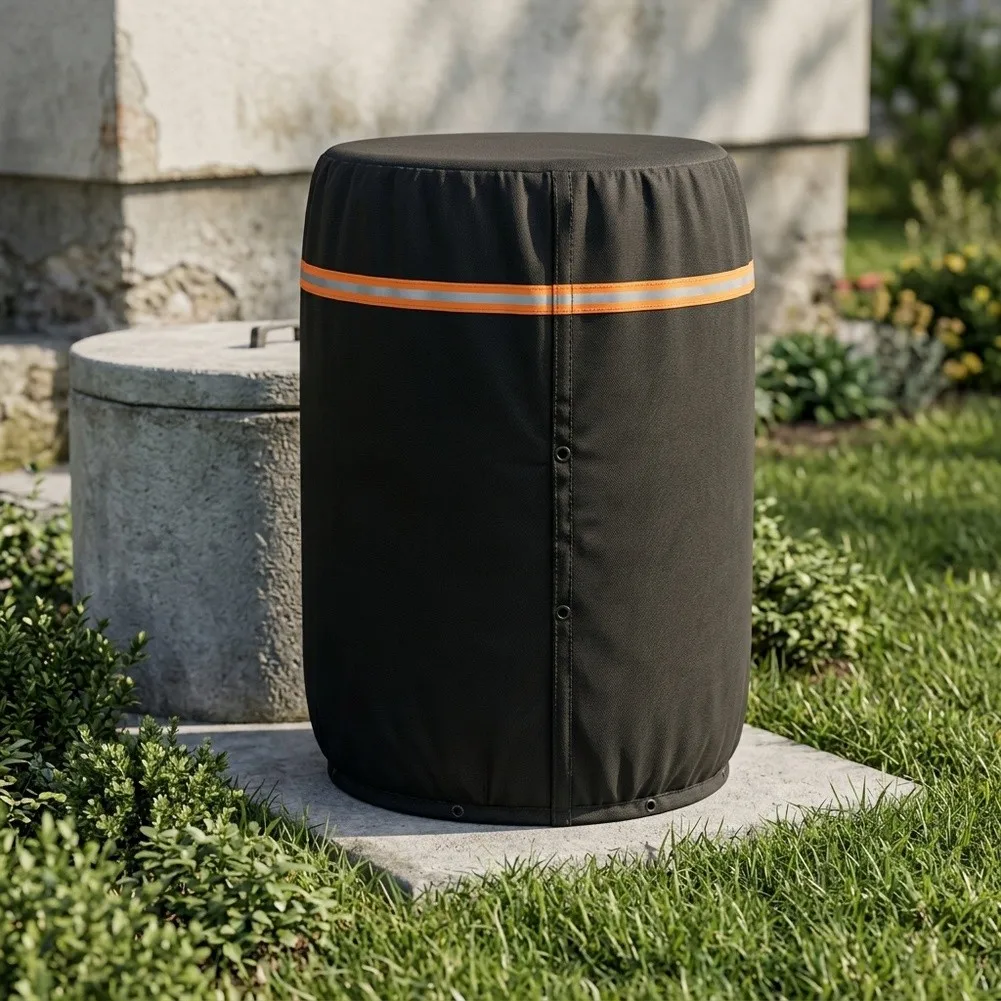 Pressure Tank Dust Cover 61x81cm for Air Compressor Outdoor Use Water Rust 600D Oxford Cloth Aluminum Foil Lining