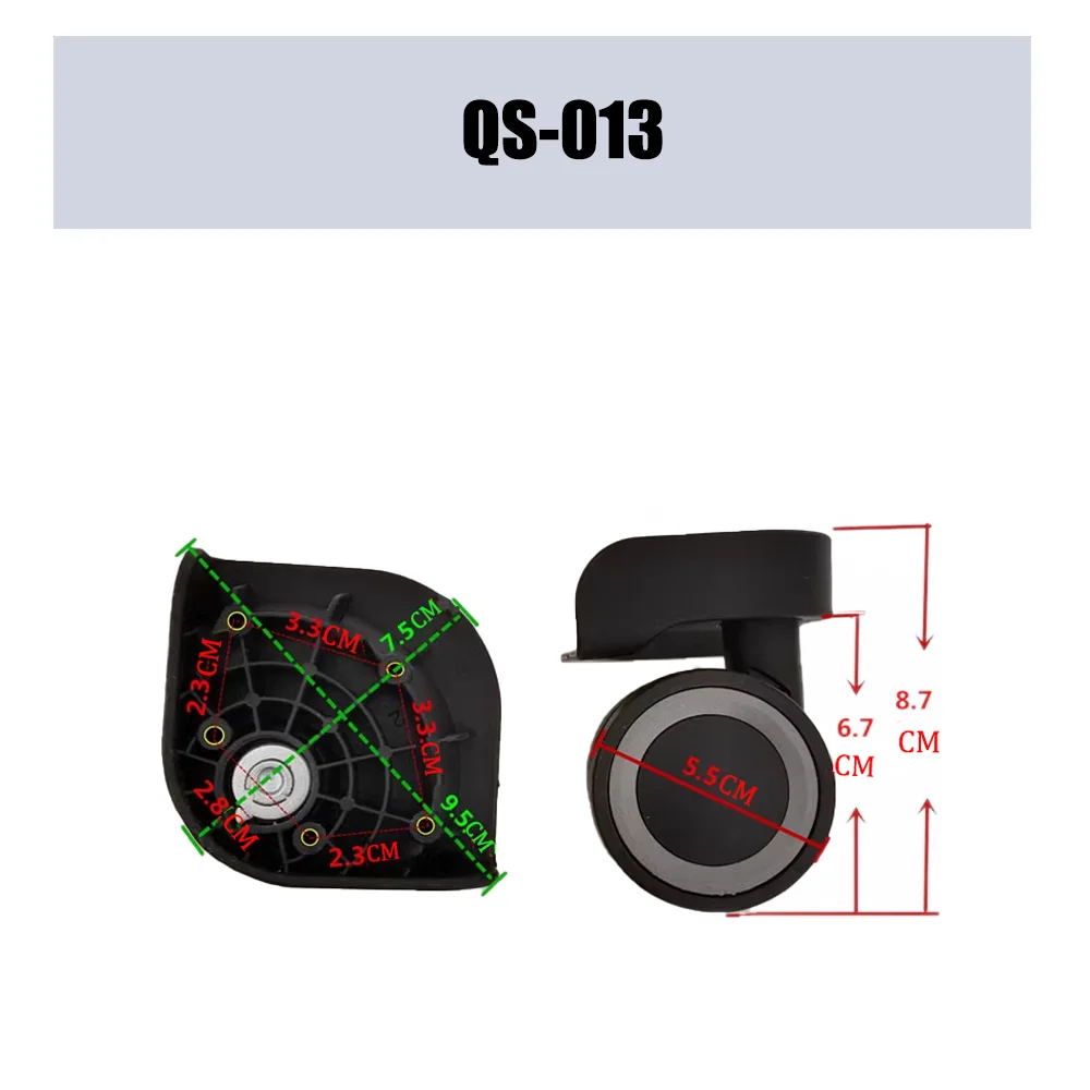 Suitable QS-013 Trolley Case Wheel Pulley Sliding Universal Luggage Wheel Silent Smooth Wear-resistant Accessories Caster Wheels