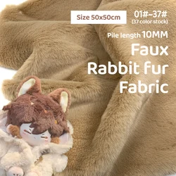 Size 50x50cm Imitate Rabbit Fur Plush Fabric Thickened Polyester Artificial Wool Doll Cotton Doll Material Decorative Padding