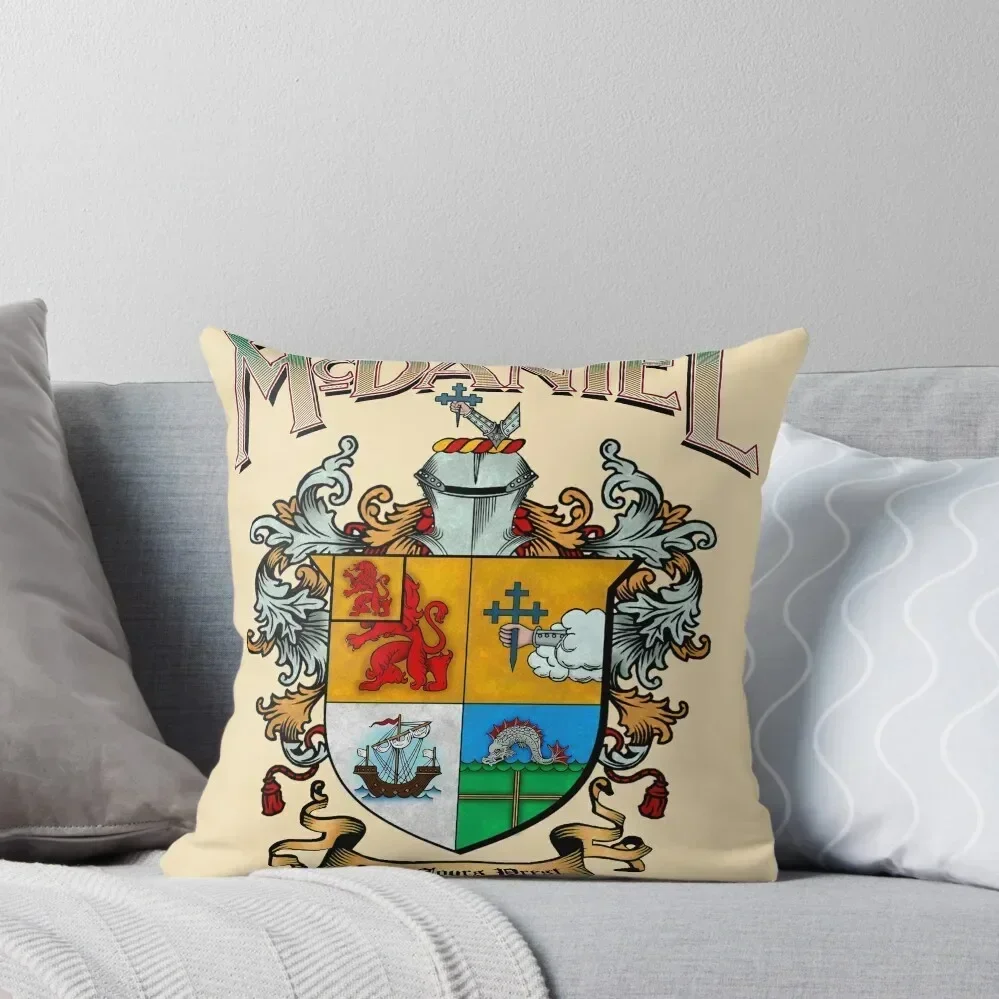 

McDaniel family crest / heraldic shield / coat of arms Throw Pillow Custom Cushion Photo Plaid Sofa Pillowcase Cushion pillow