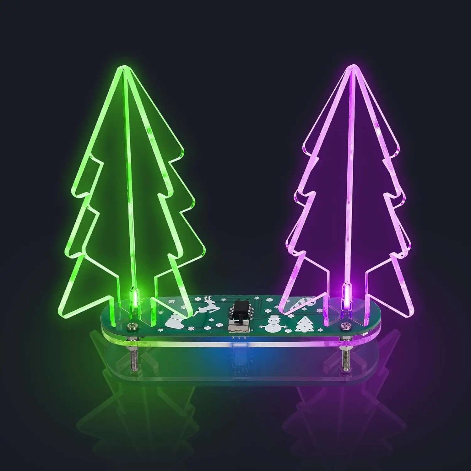 DIY Electronic Kit 3D Christmas Tree RGB LED Flashing Lights Soldering Practice Component Welding Gift For Beginner Student STEM