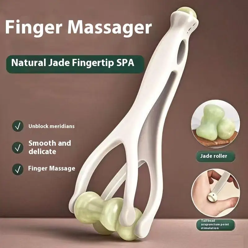 Finger Massager Dual-Row Roller Design Easy Use Relieve Finger Fatigue Promote Blood Circulation Portable Roller Finger Massager