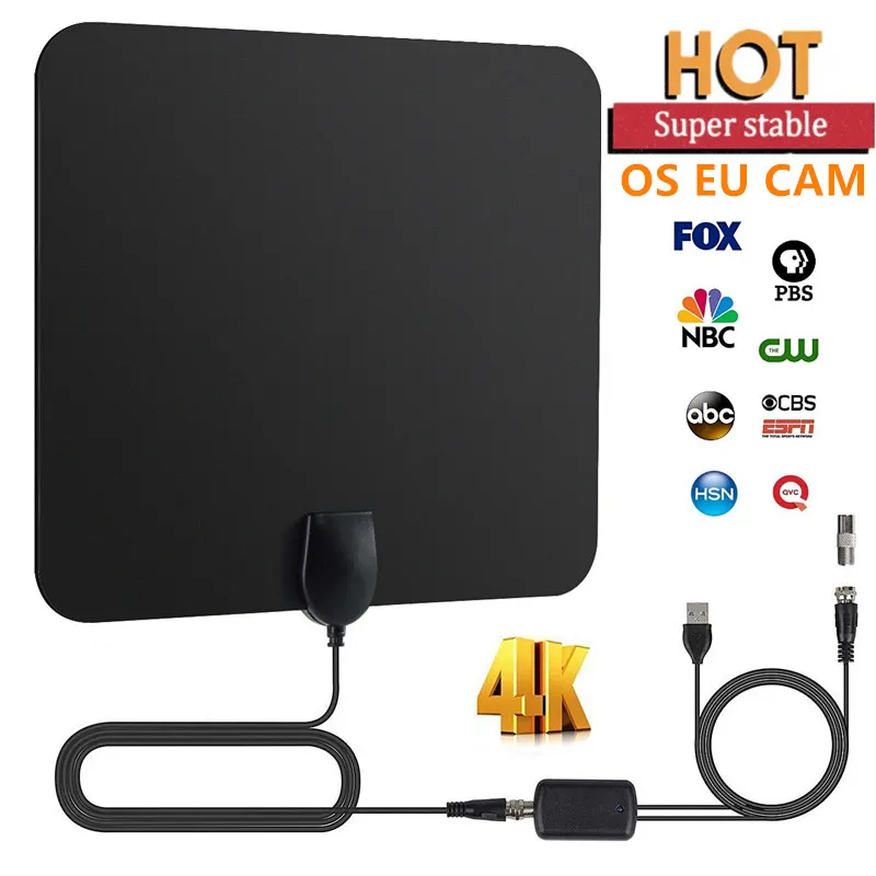 Europe TV Antenne polska lines DE Oscam 4K HD TV Box DVB Digital EU Stecker cccann Antenne flache Design