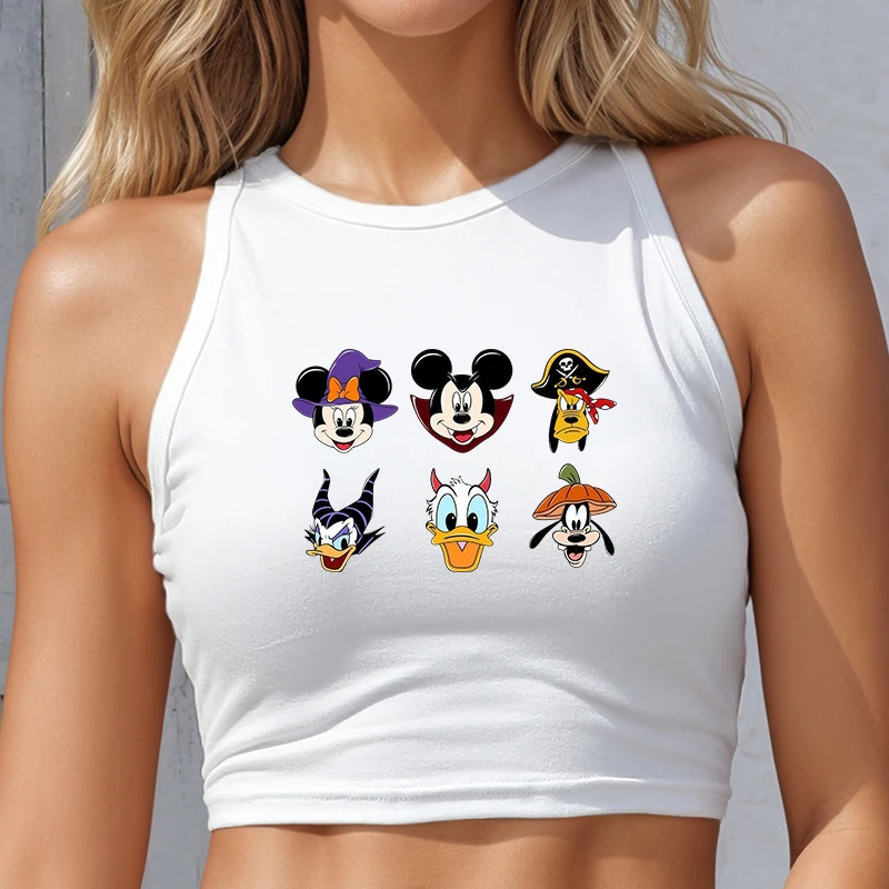 

Ladies Clothing Sleeveless Disney Halloween Tees Cartoon Female Magic Tops Y2k Tanks Camis ﻿Clothes Basic Shoulder For Women