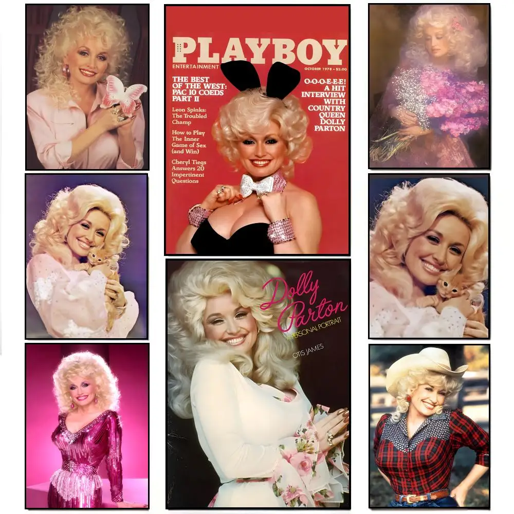 Country Legend D-Dolly Parton Poster Artwork Self Adhesive Indoor Wall Hanging Room Decor Gift