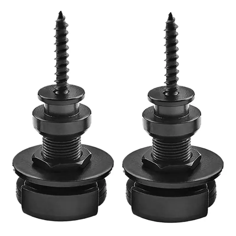 AA67-2 Pcs Guitar Strap Buttons Pins Anti Rust Guitar Strap Retainer System Quick Release For Electric Acoustic Guitar