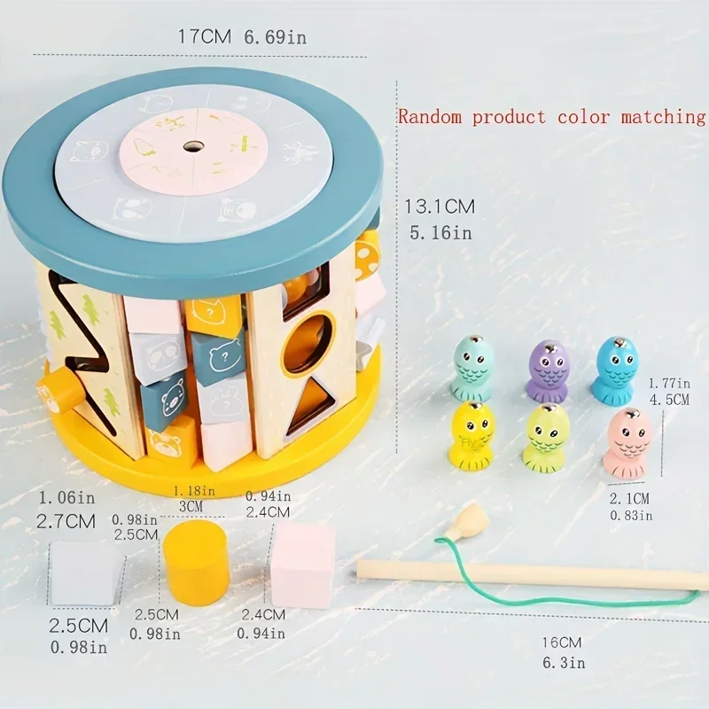 Многофункциональная деревянная шесть зон, деревянная бусина, игра с бисером, сундук с сокровищами, аксессуары для детских колясок