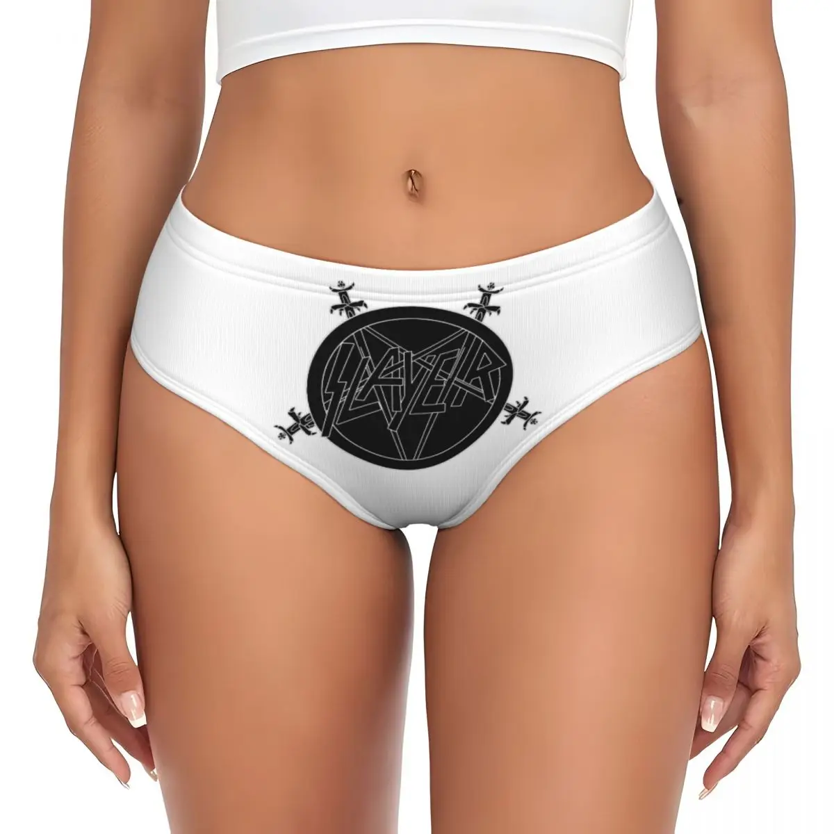 Custom Women's S-Slayers Thrash Metal Brief Panties Female Comfort Heavy Rock Roll Band Underwear Underpants