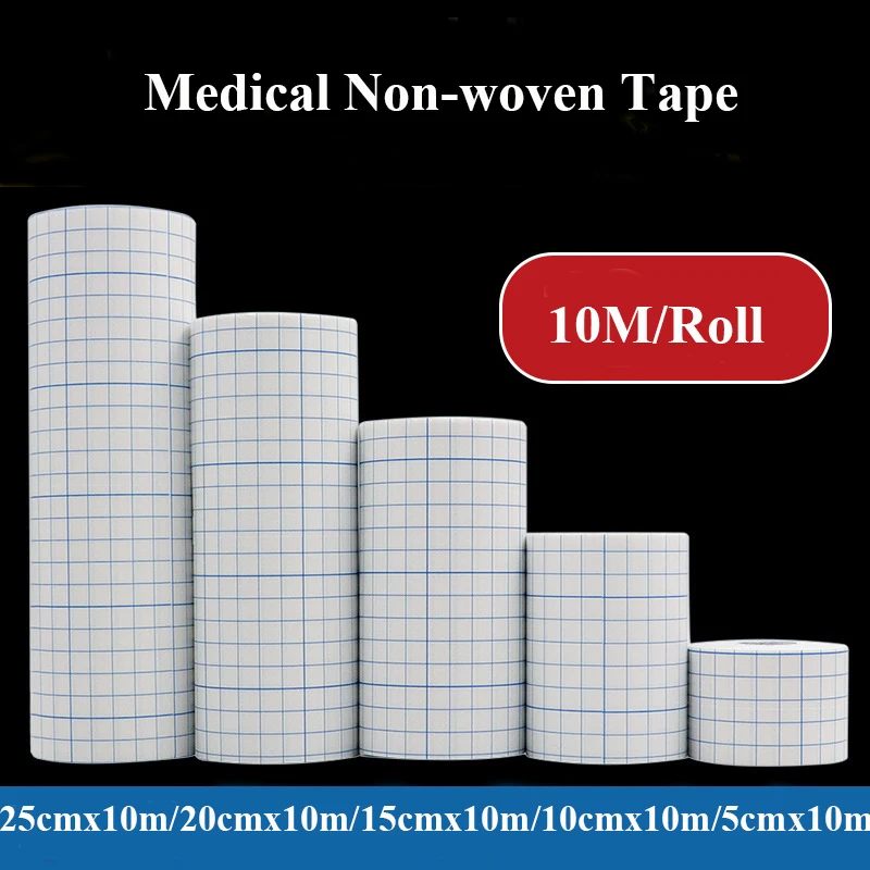 1Roll Bernapas Medis Perekat Non Woven Tape Luka Plester Kasa Jarum Cather Fiksasi Perban Plester