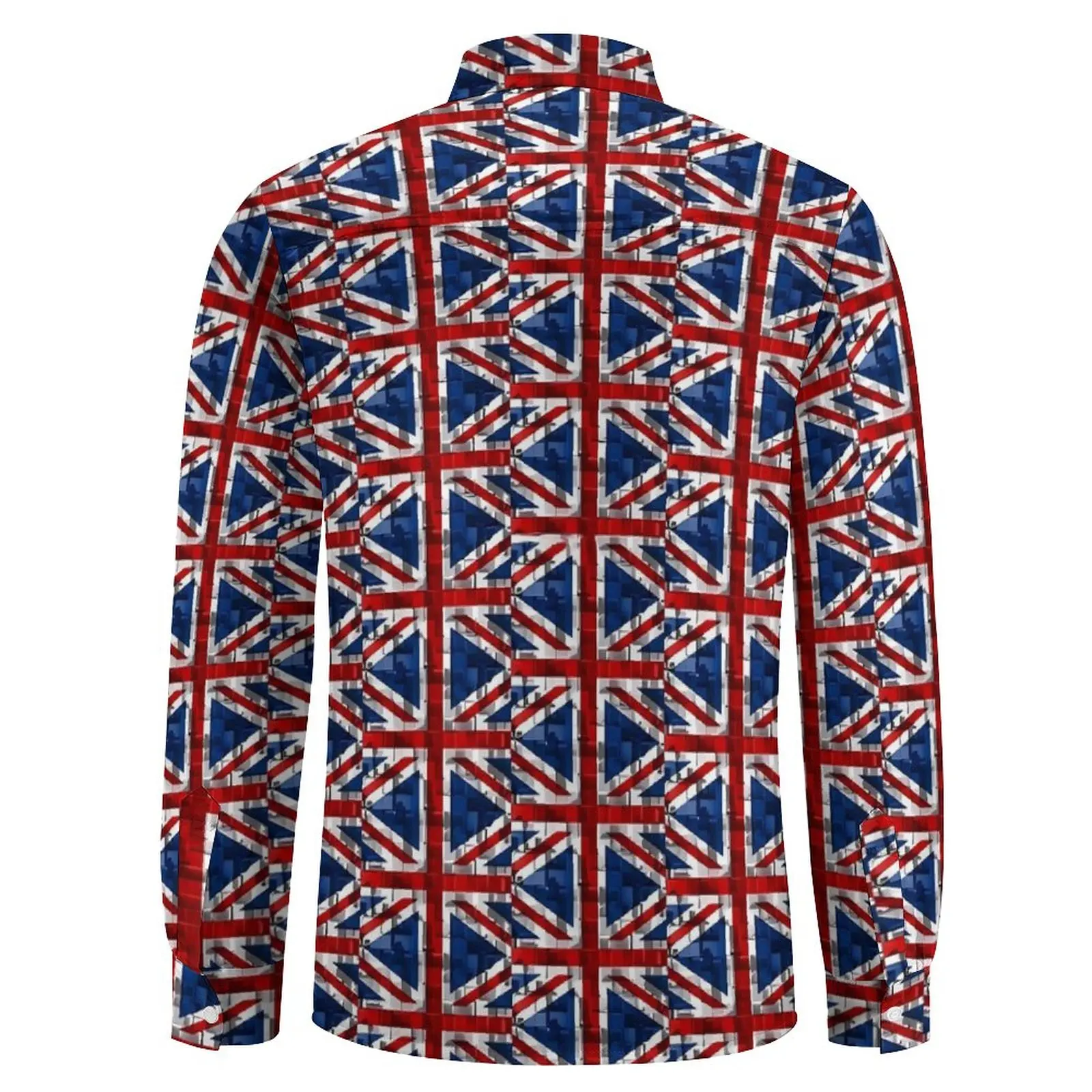 Britse vlag shirt lente Britse vlag 3D casual shirts mannelijke vintage blouses lange mouw grafische grappige tops groot formaat 3XL 4XL