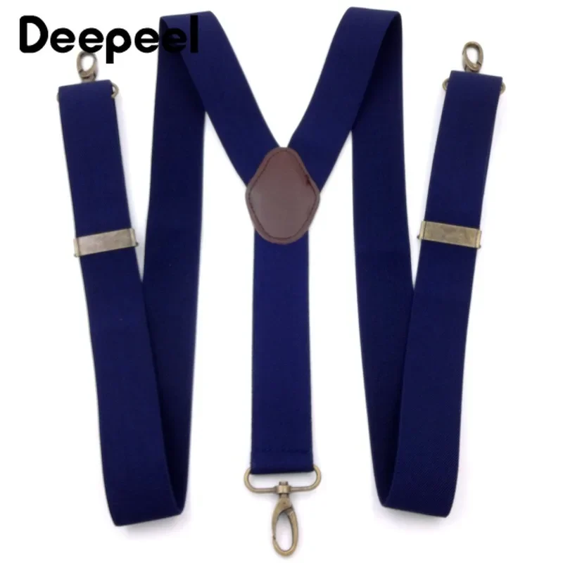 1Pc 3.5*120cm Men's Y-Type  Elastic Strap Suspender 3 Clips Hook Buckle Male Jockstrap Business Work Suspenders Men Wide Braces