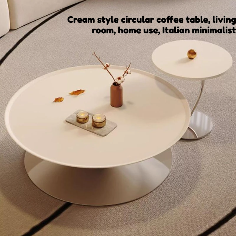 

Modern Design Coffee Table Luxury Legs Metal Minimalist Round Coffee Table Side Table Unique Books White Living Room Furniture