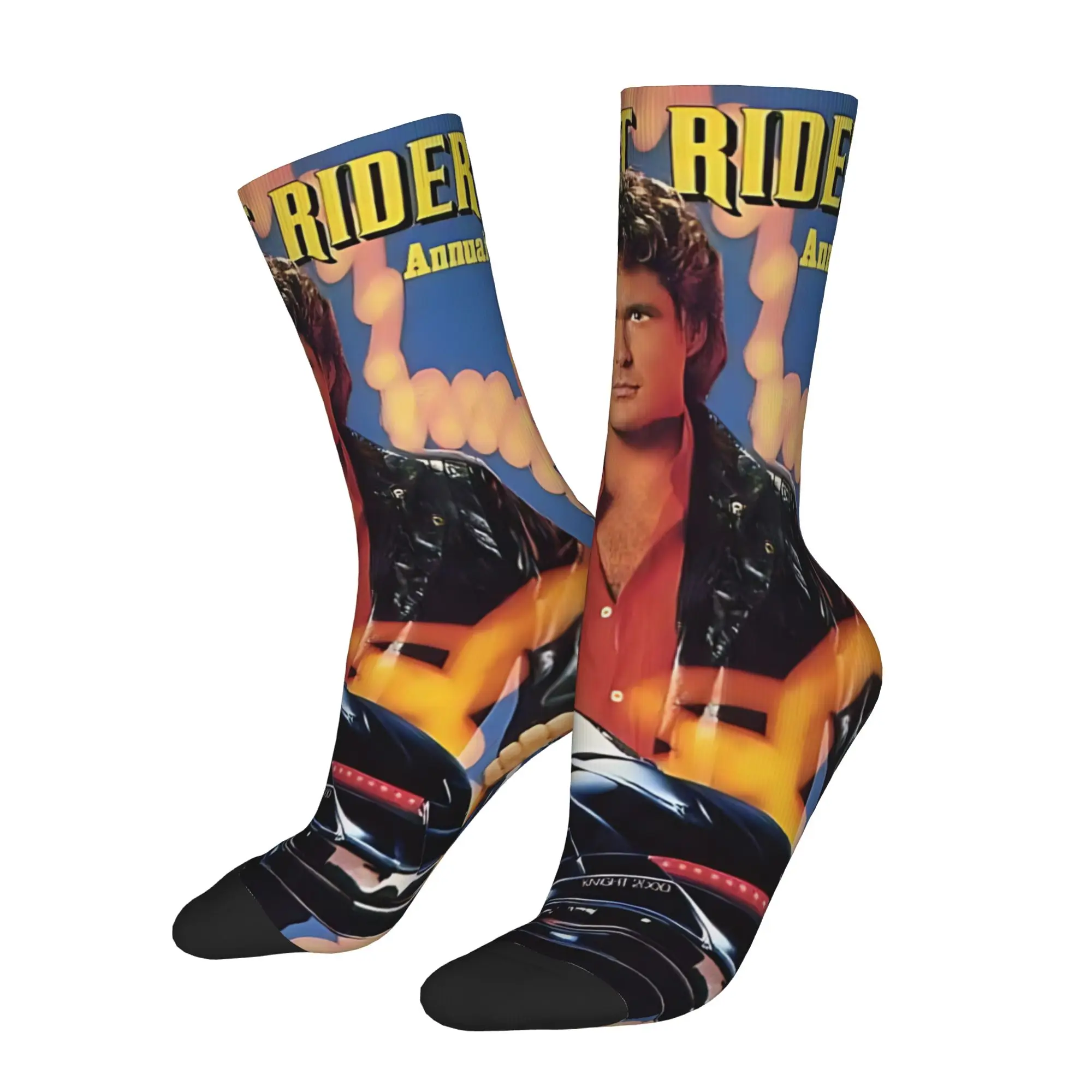 

1 Pair Hip Hop Retro Hoff Crazy Men's Sock D-David Hasselhoff Harajuku Seamless Printed Funny Sock