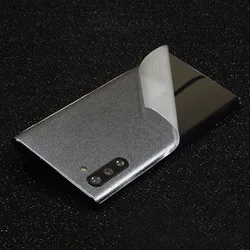 3D Carbon Fiber /Leather/ Wood Skins Phone Back Sticker For SAMSUNG Galaxy Note 10 Plus Note 10 A60 A80 2019 Clear Matte Sticker