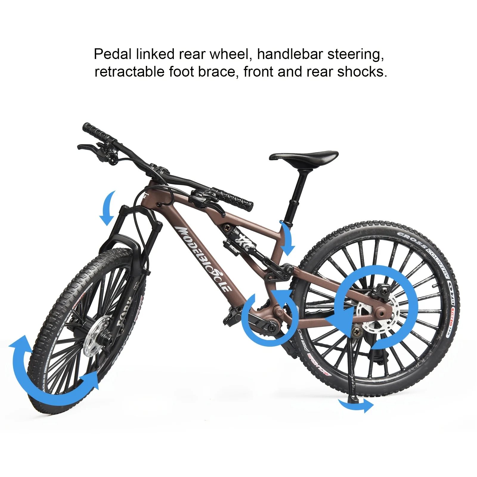 Vintage metalowy model roweru górskiego pulpit Mini aluminiowy klasyczny rower zabawka odlewany model palca dekoracja wnętrz