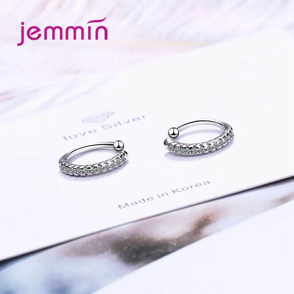 925 Silver  Ear Clip Fashion Jewelry Trendy Style Sparkling Cubic Zirconia Best Gift For Women Girls Party Appointment