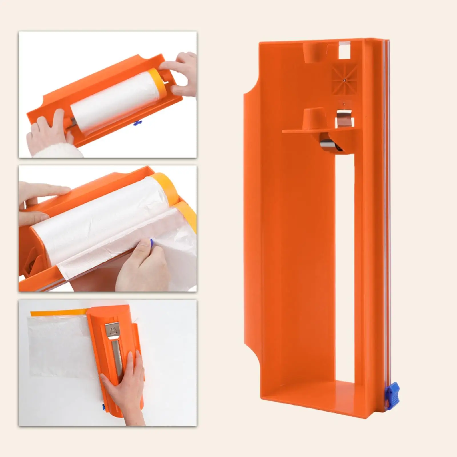 Masking Film Trimmer with Stainless-Steel Pulley Cutter Easy to Use Masking-Film Cutting Tool for Decorators, Renovation