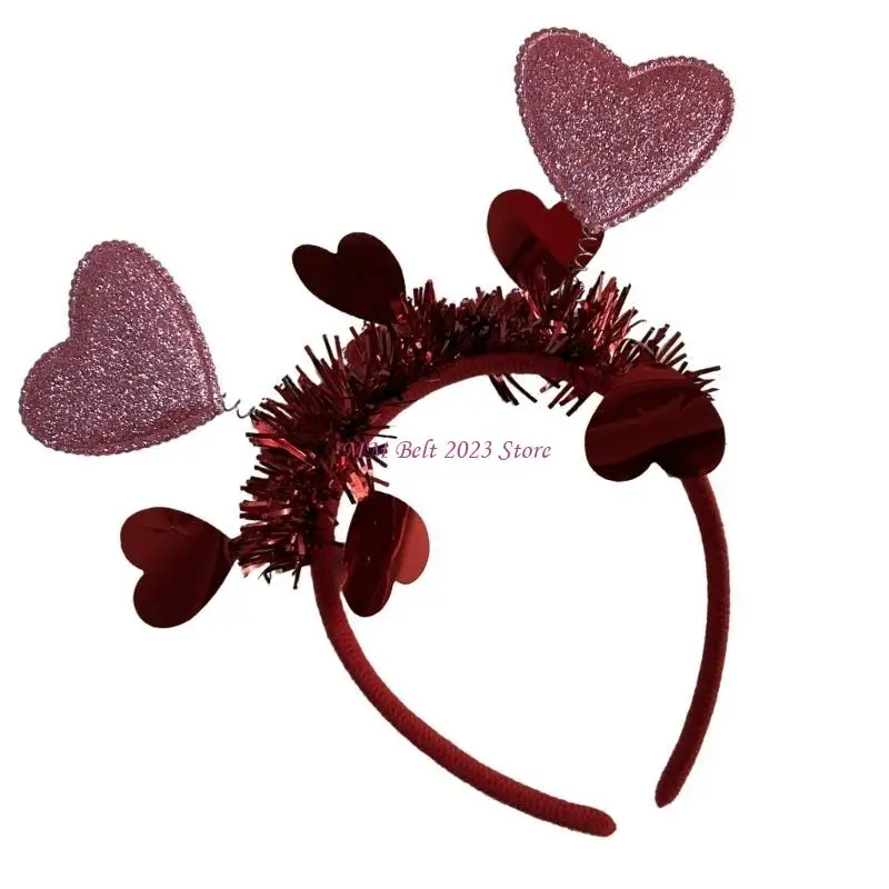 49Me Valentinstag Stirnband Herz Festival Haarzubehör für süße Feiertags -Outfits