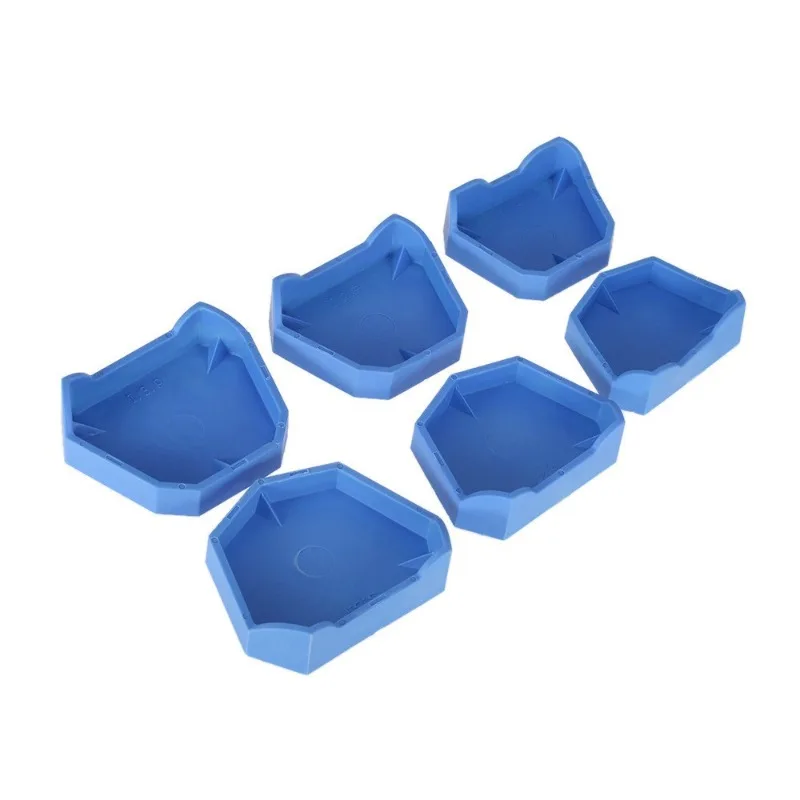6pcs/set Laboratory Material Gypsum Bottom Seat with Feet Oral Model Bottom Seat Impression Teeth Bottom Seat. Lab Best Tool