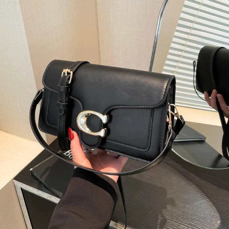 

New 2025 Niche Women's Shoulder Bag, Premium Solid Color Minimalist Small Square Bag for Commute Versatile Hot Sale