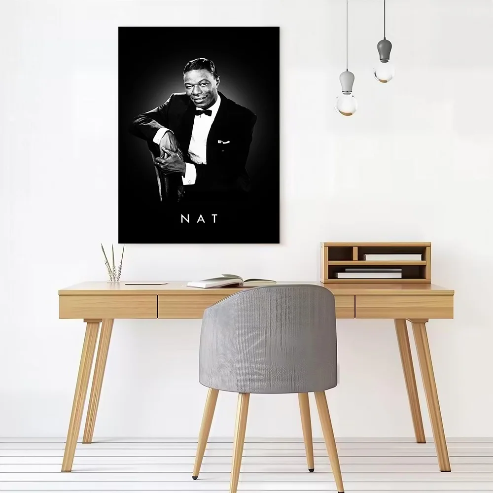 Nat King Cole Printed Canvas Poster Personalized High Quality Wall Art Paintings for Modern Living Room Pictures Vintage Decor
