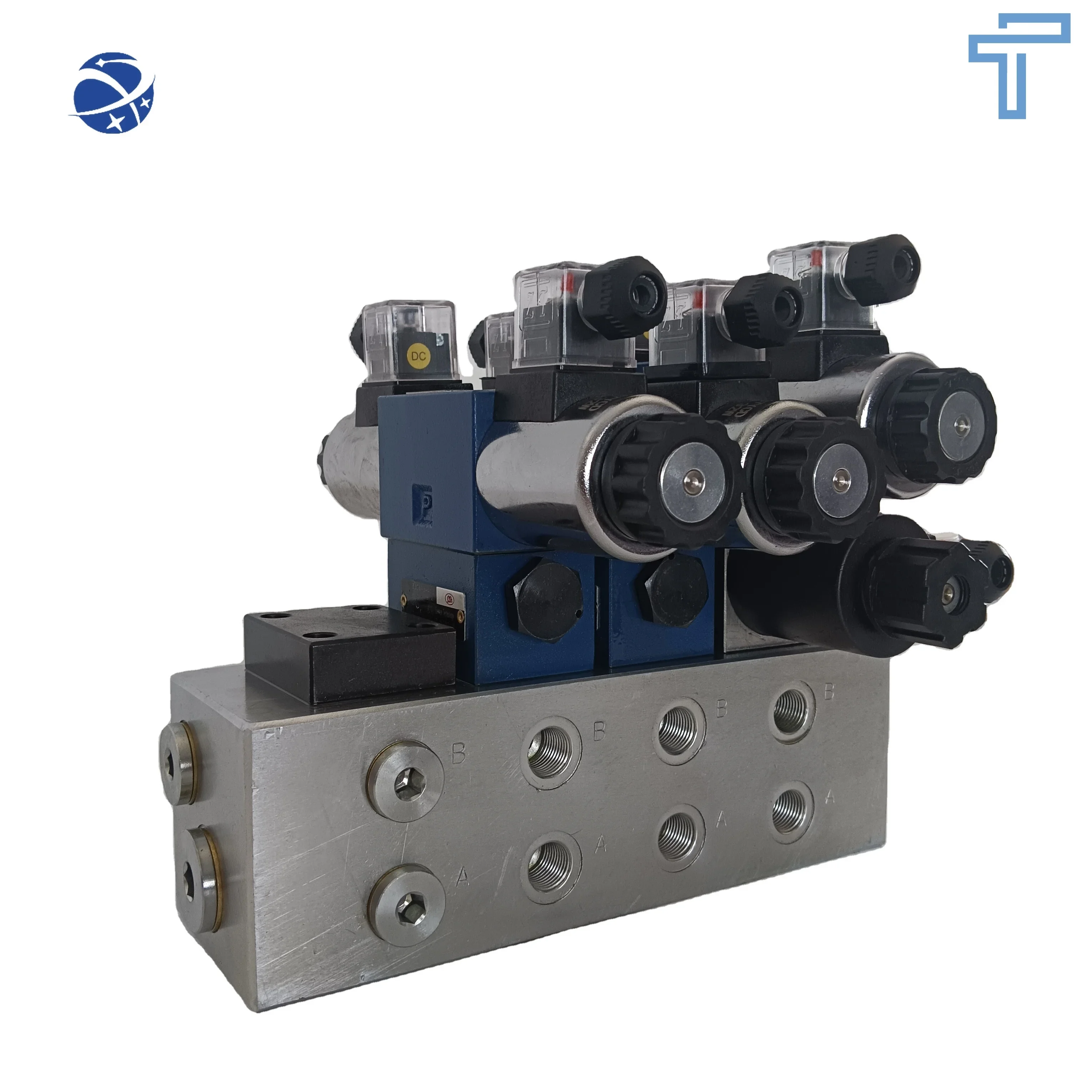 DN10 New Hydraulic Manifold Block with Relief Valve and Hydraulic Solenoid Valve