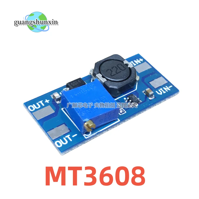 5PCS MT3608 DC-DC Step Up Converter Booster Power Supply Module Boost Step-up Board MAX output 28V 2A