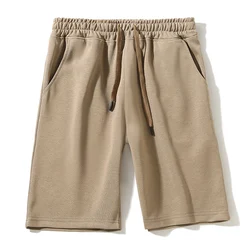 New Shorts Men Summer Casual Shorts Fashion Styles Solid Color Men's Shorts High Quality Breathable Drawstring Jogger Shorts